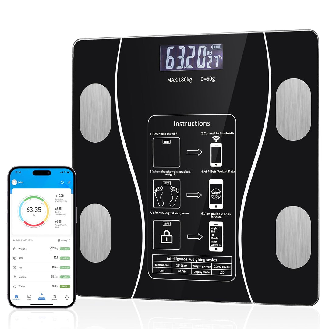 COOLBABY YLY084 Digital Weight Scale with LED Display With Mobile App - coolbabymalls