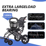 Load image into Gallery viewer, Ultra Lightly Folding Manual Travel Wheelchair for Disabled and Elderly with Telescopic Handle Could Carry on the Plane - coolbabymalls