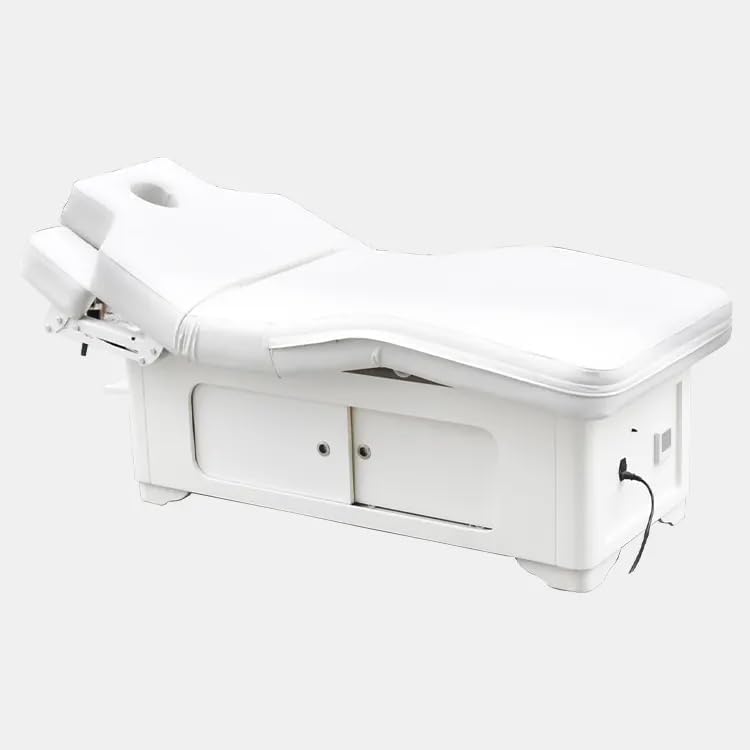 COOLBABY Luxury Massage Table Spa Salon Beauty Bed with Cabinet, White color - coolbabymalls