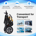 Load image into Gallery viewer, Foldable Electric Wheelchair for Adults, 265lbs Capacity, 500W Motor &amp; Detachable Lithium Battery for Seniors Portable Airline Approved - coolbabymalls