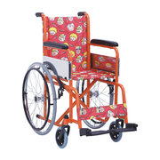 Coolbaby KY802-35 Pediatric Manual Wheelchair | Lightweight Steel Wheelchair for Children with PU Rear Wheels