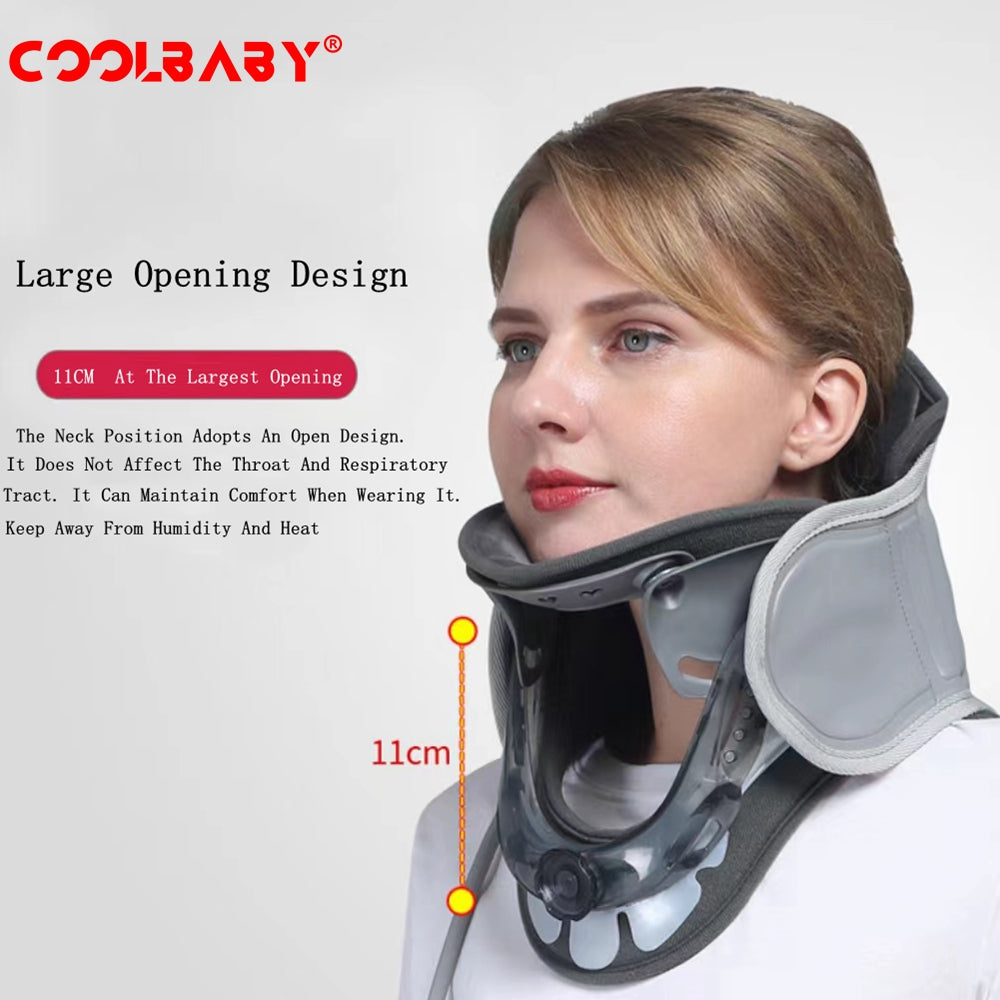 COOLBABY SSZ-HJ01 Adjustable Inflatable Cervical Tractor for Neck Pain Relief and Spine Alignment - coolbabymalls