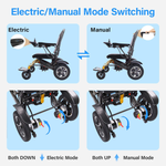 Load image into Gallery viewer, Foldable Electric Wheelchair for Adults, 265lbs Capacity, 500W Motor &amp; Detachable Lithium Battery for Seniors Portable Airline Approved - coolbabymalls