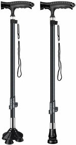 Load image into Gallery viewer, COOLBABY Elderly Cane Carbon Ultra-light Telescopic Cane Multi-function Cane Light Self-standing Cane With LED Light Magnet Massage Handle Cane.