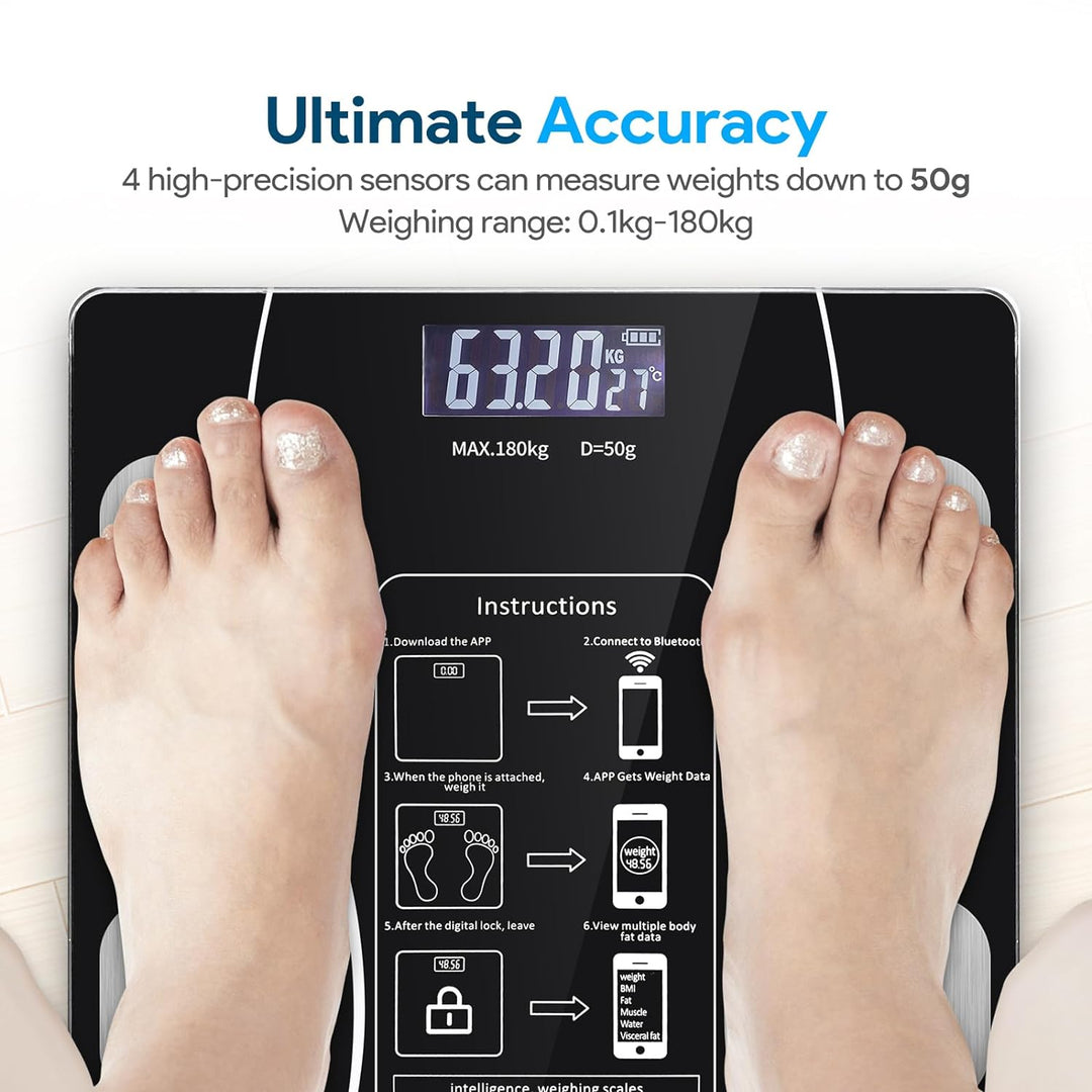 COOLBABY YLY084 Digital Weight Scale with LED Display With Mobile App - coolbabymalls