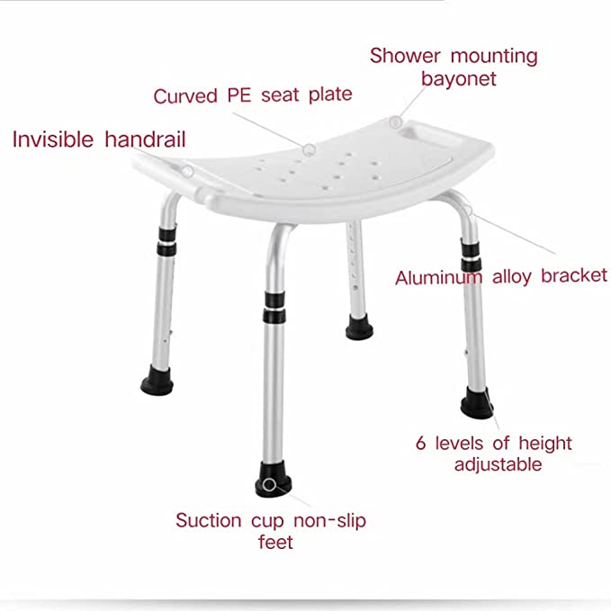 COOLBABY SSZ-XZD01 Adjustable Shower Chair Stool for Elderly and Disabled - coolbabymalls