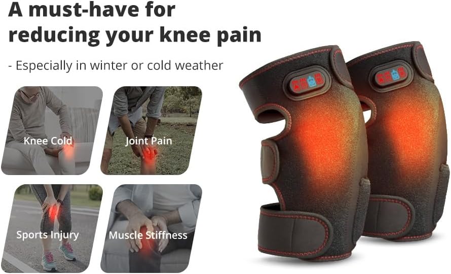 COOLBABY Heating massage knee pad USB portable electric heating massage knee pad hot compress knee pad warm massager - coolbabymalls