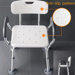 Load image into Gallery viewer, COOLBABY SSZ-XZD02 Height-Adjustable Shower Sliding Stool with Armrests - coolbabymalls
