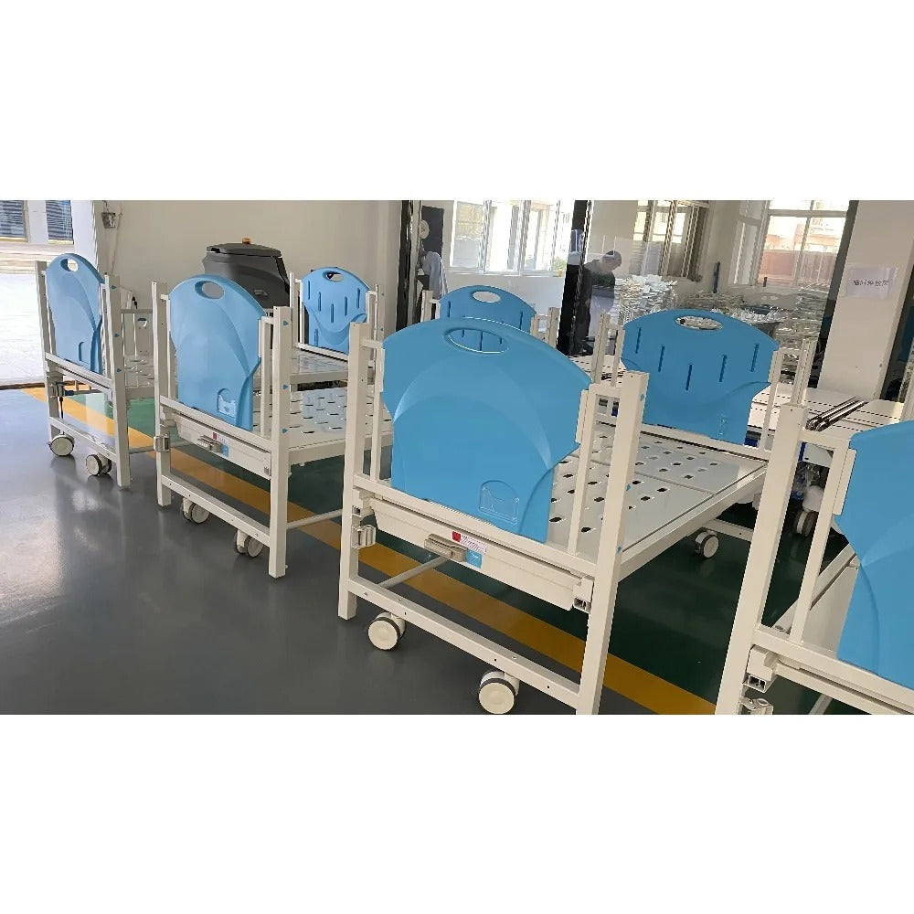 Double Cranks Multifunction Stainless Steel Manual Pediatric Hospital Bed - coolbabymalls