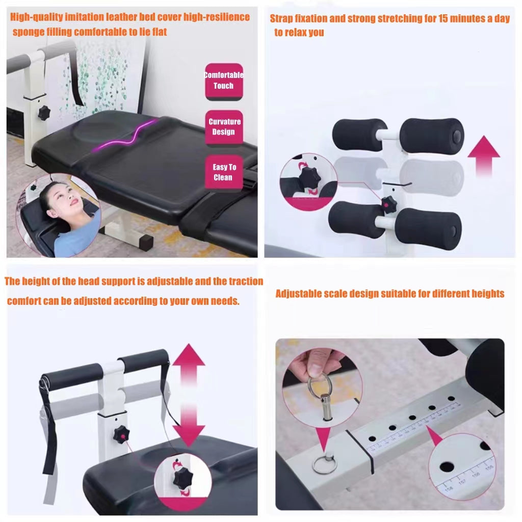 COOLBABY ZLJ59A Back And Waist Traction Device Multifunctional Portable Stretcher And Back Stretching Stool To Relieve Cervical And Lumbar Spondylosis (Widened Version 46 Cm) - coolbabymalls