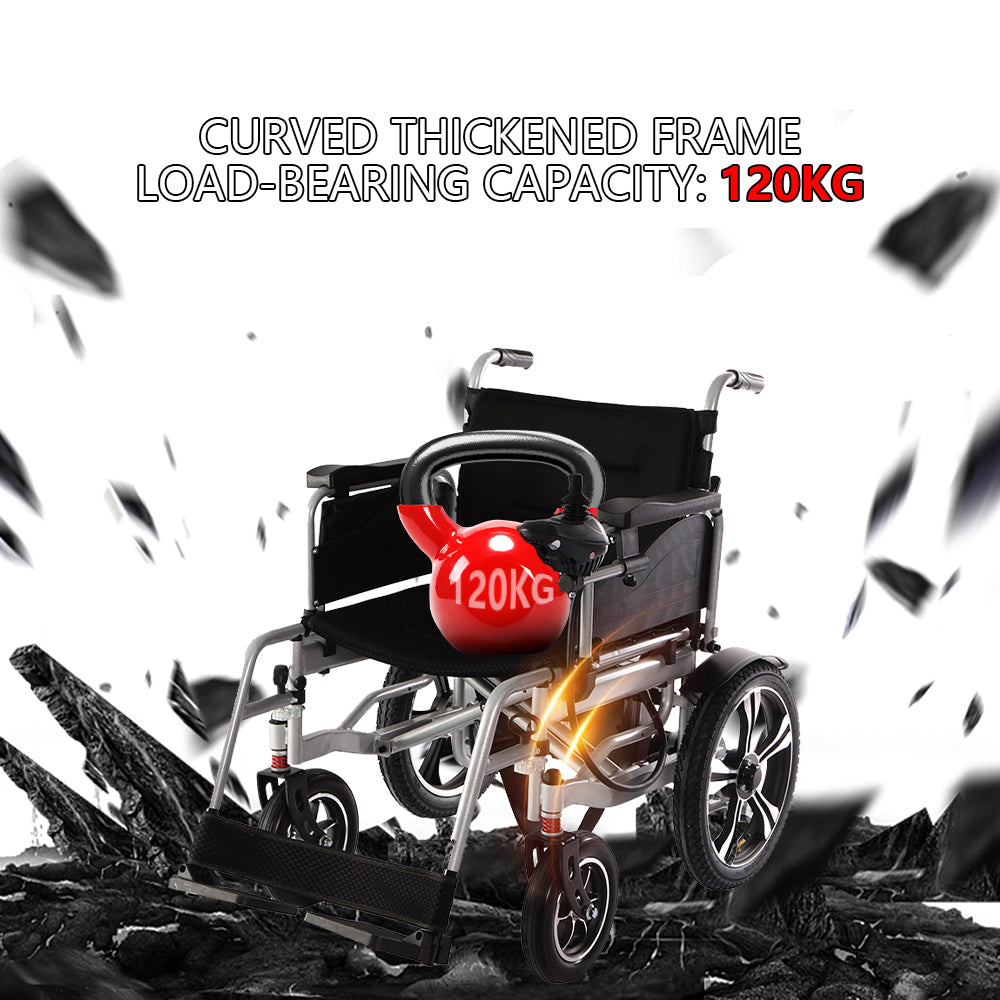 Folding Power Wheelchair with 52cm Widen Spacious Seating Electric Wheelchair for Adults, Seniors, Elderly - coolbabymalls