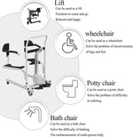 Load image into Gallery viewer, COOLBABY Electric Patient Lift Transfer Chair for Home, Multi-Function Lift Aid with 180° Split Seat, Shower and Commode Chair for Elderly Disabled, Portable Lift Wheelchair, 150KG Capacity
