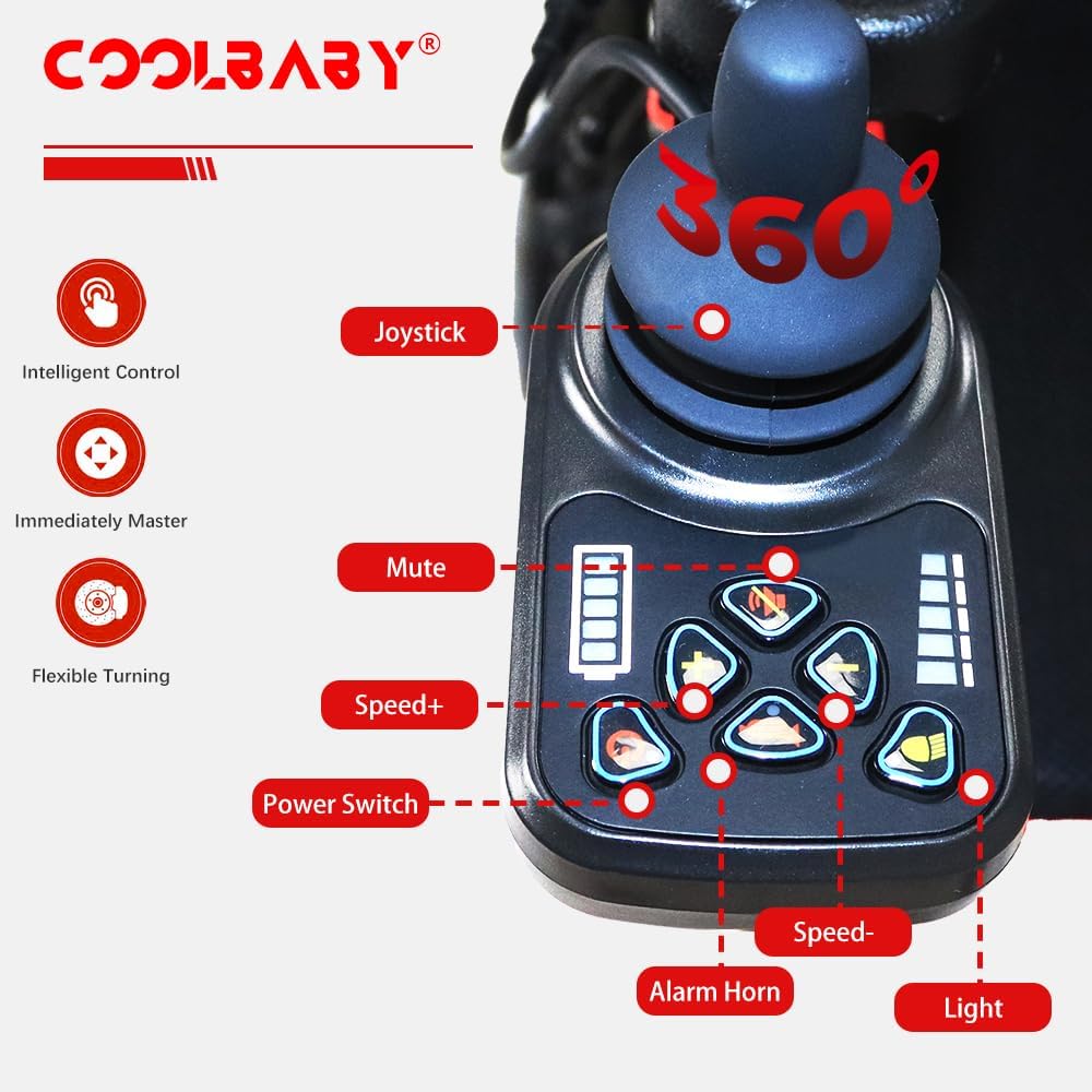 ENJOYCARE EPW67A: Lightweight Wheelchair with Brushless Motor and Solid Iron Body - coolbabymalls