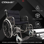 Load image into Gallery viewer, COOLBABY Obesity Wheelchair Enlarged/Widened/Thickened Steel Pipe Manual Wheelchair
