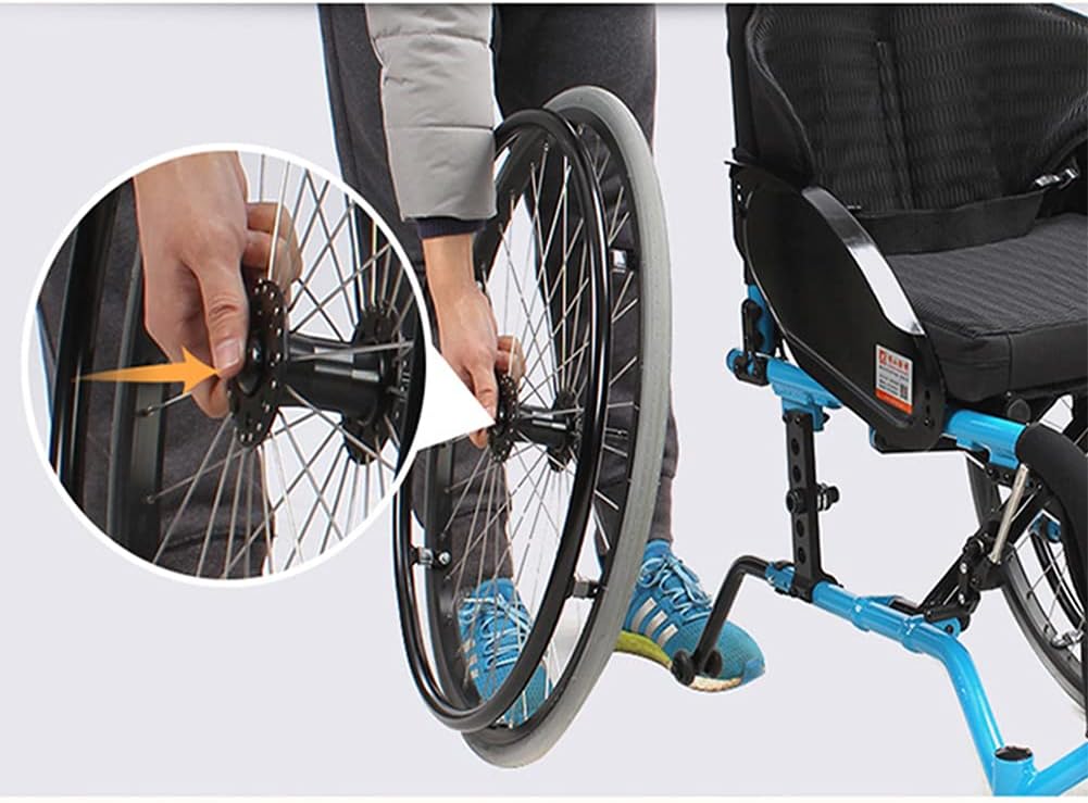 COOLBABY Self-propelled Sport Wheelchair, Aluminum Ultra Lightweight, Propelled Transit Travel Puncture Proof Wheels - coolbabymalls