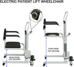 Load image into Gallery viewer, COOLBABY Electric Patient Lift Transfer Chair for Home, Multi-Function Lift Aid with 180° Split Seat, Shower and Commode Chair for Elderly Disabled, Portable Lift Wheelchair, 150KG Capacity
