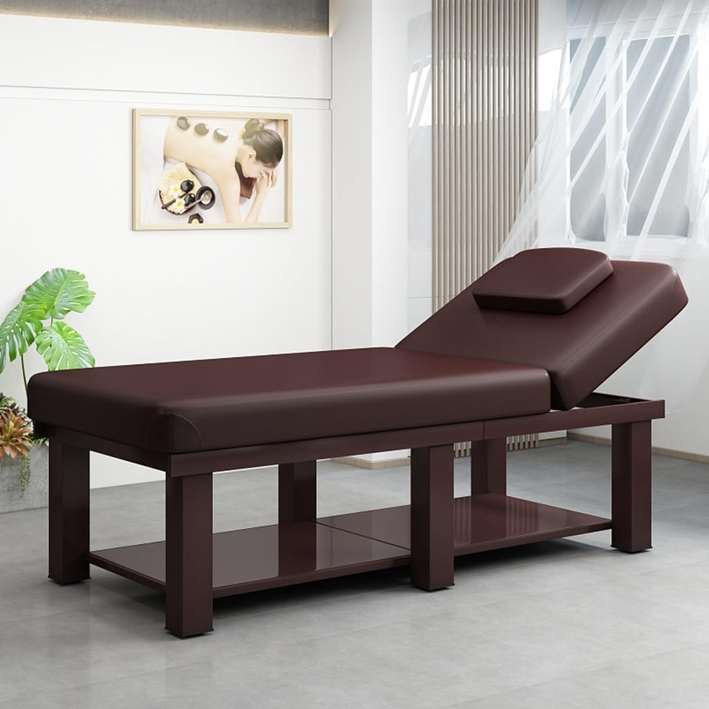 COOLBABY PU Heavy Duty Stationary Massage Bed, Table, Beauty Therapy Couch, for Treatment Table - coolbabymalls