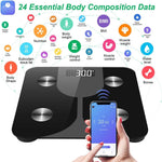 Load image into Gallery viewer, COOLBABY ZRW-TZC Scale for Body Weight, Digital Bathroom Scale, Smart Bluetooth Body Fat Scale Sync 24 Body Composition Analyzer with Smartphone App,Black - coolbabymalls
