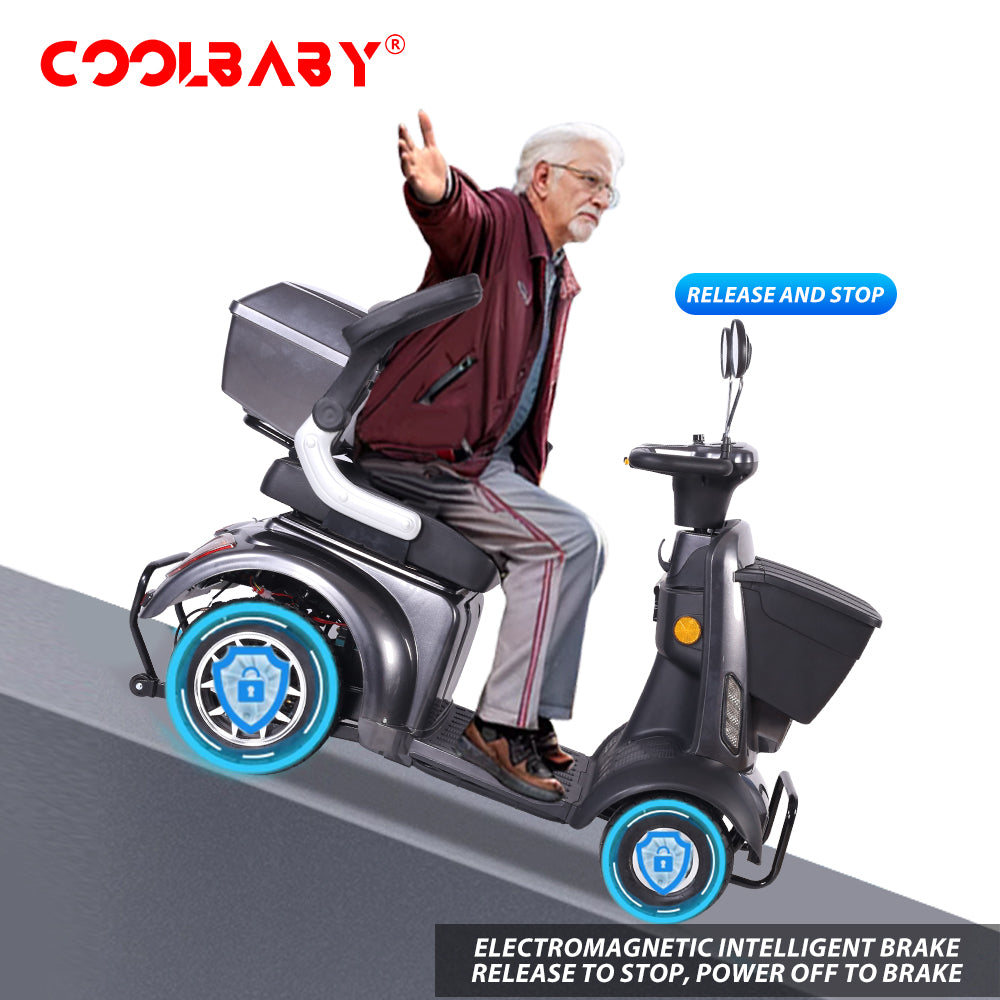 4-Wheel Electric Powered Mobility Scooter Wheelchair for Adults & Seniors - Pre-Assembled, 418lbs Capacity, 34~37 Miles Range, Up to 10.56~15.53MPH