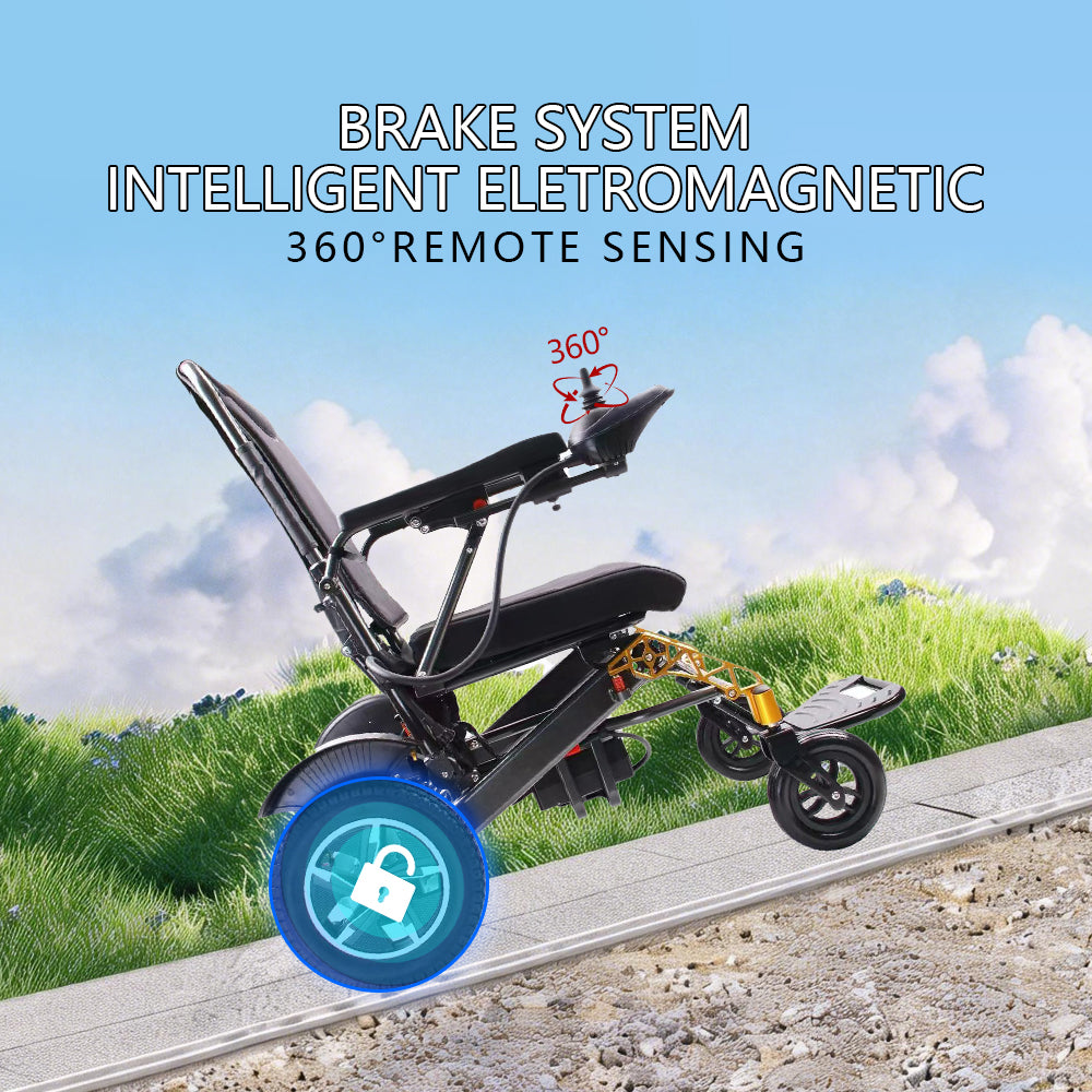 Foldable Electric Wheelchair for Adults, 265lbs Capacity, 500W Motor & Detachable Lithium Battery for Seniors Portable Airline Approved - coolbabymalls