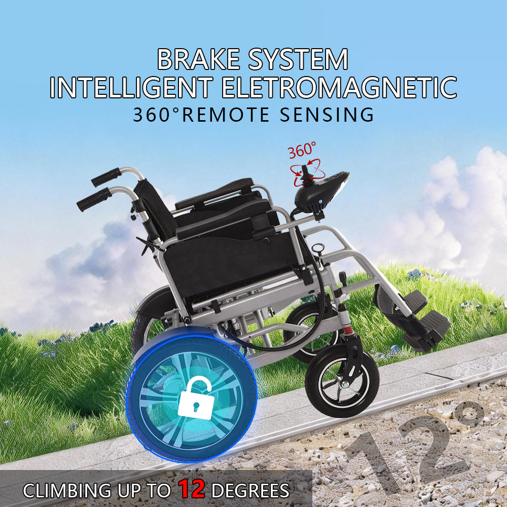 Folding Power Wheelchair with 52cm Widen Spacious Seating Electric Wheelchair for Adults, Seniors, Elderly - coolbabymalls