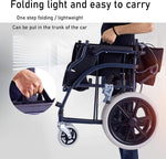 Load image into Gallery viewer, COOLBABY QBLY02: Foldable Lightweight Wheelchair for Elderly and Disabled with Handbrakes - Enhanced Mobility! - coolbabymalls
