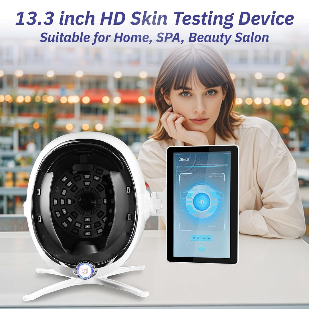 13.3 Inch 3D Digital Skin Analyzer Detector AI Smart Facial Skin Analysis Machine for Beauty Salon - coolbabymalls