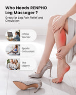 Load image into Gallery viewer, COOLBABY Leg Massager, Leg Air Compression Massager for Circulation and Pain Relief,2 Heat Levels Foot/Knee Massager - coolbabymalls
