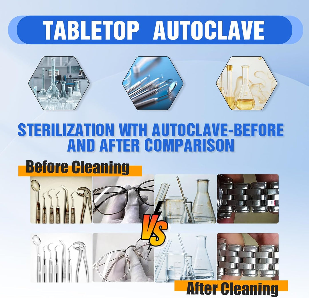 14L Dental Autoclave – Steam Sterilizer – Automatic Medical Sterilization for Various Industries - coolbabymalls