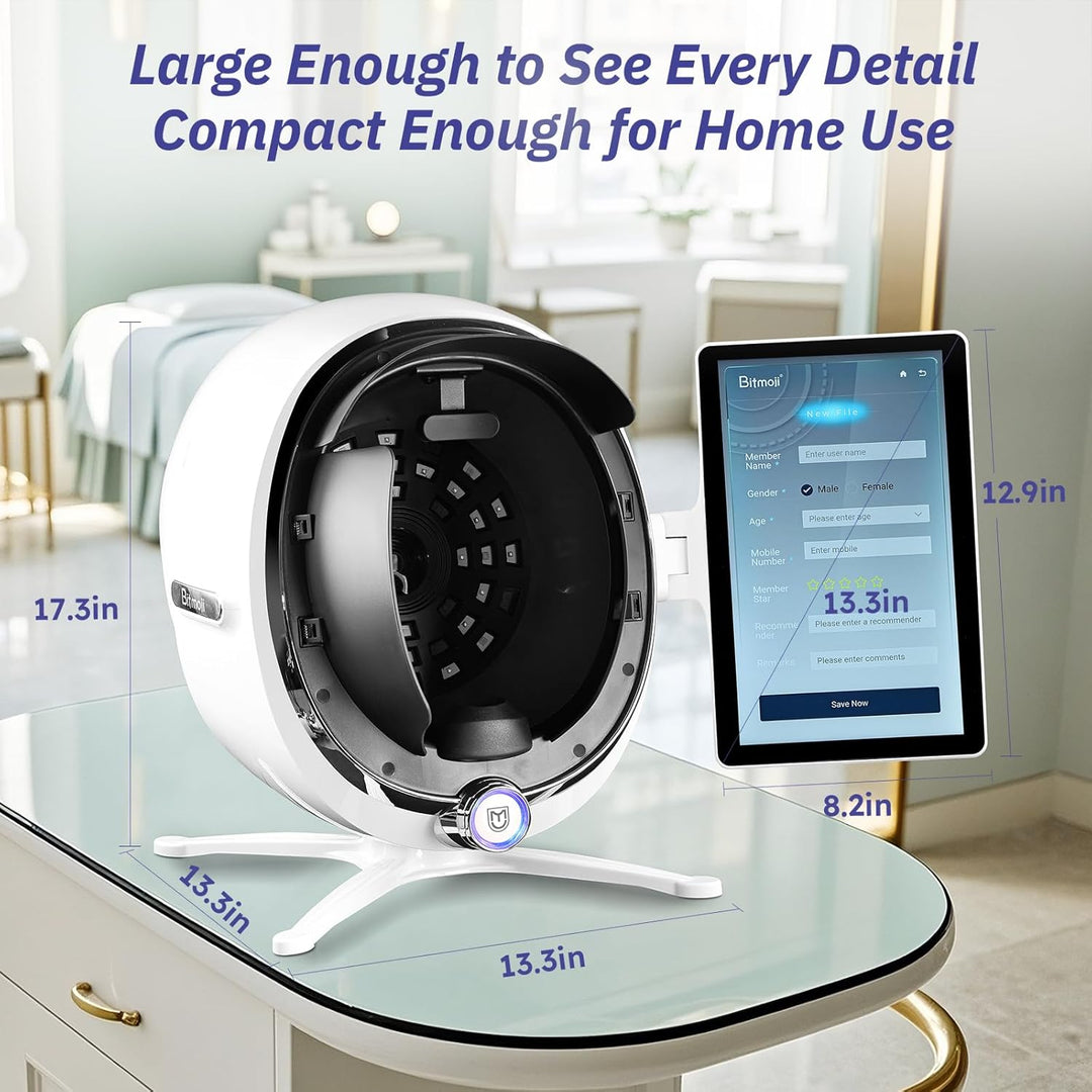 13.3 Inch 3D Digital Skin Analyzer Detector AI Smart Facial Skin Analysis Machine for Beauty Salon - coolbabymalls
