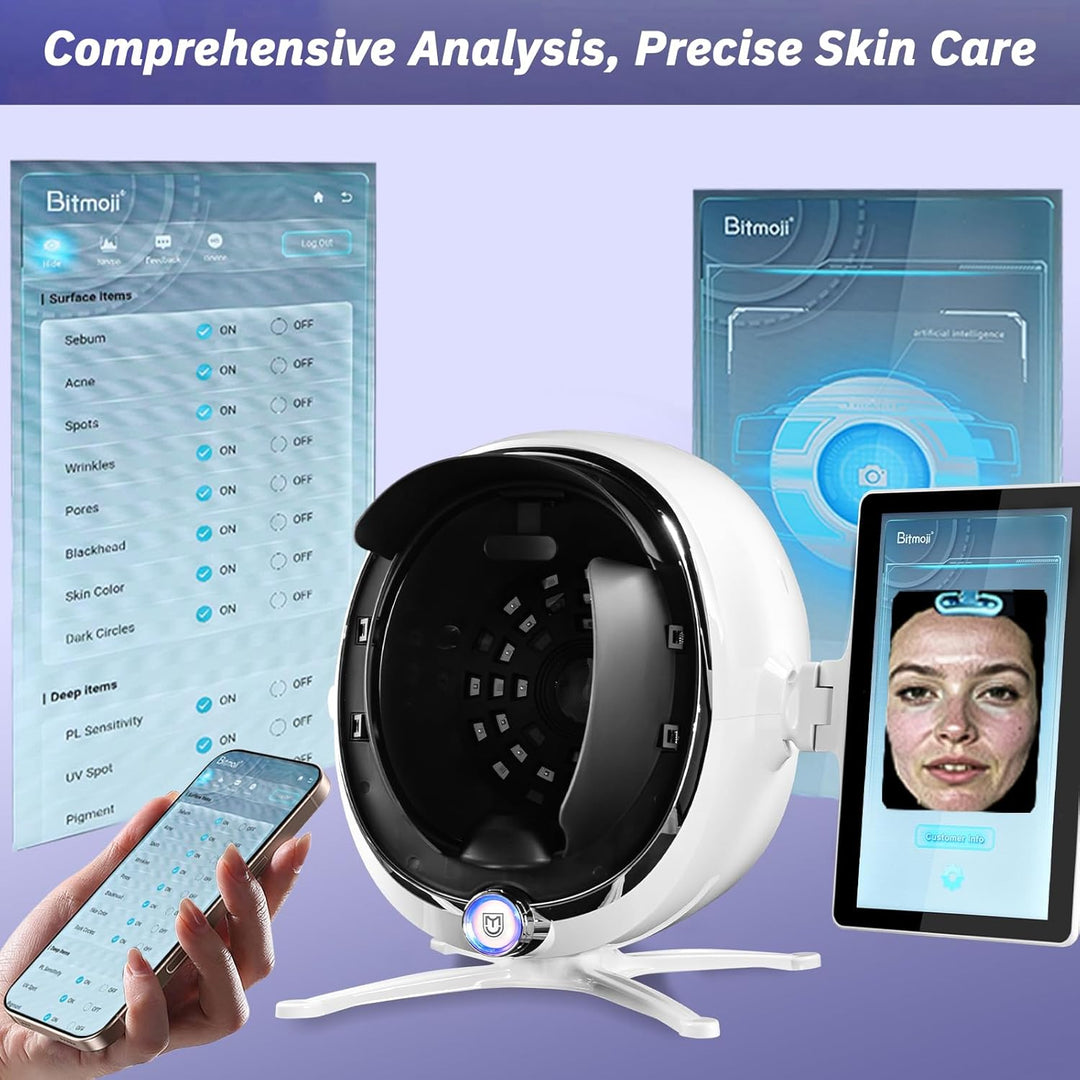 13.3 Inch 3D Digital Skin Analyzer Detector AI Smart Facial Skin Analysis Machine for Beauty Salon - coolbabymalls