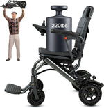 Load image into Gallery viewer, 16kg Light Weight Folding Electric Wheelchair Portable Aluminum Powerchairs Dual Controller Wheelchair Electric
