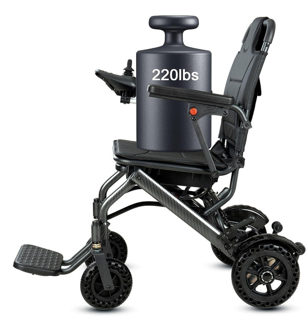 16kg Light Weight Folding Electric Wheelchair Portable Aluminum Powerchairs Dual Controller Wheelchair Electric - coolbabymalls