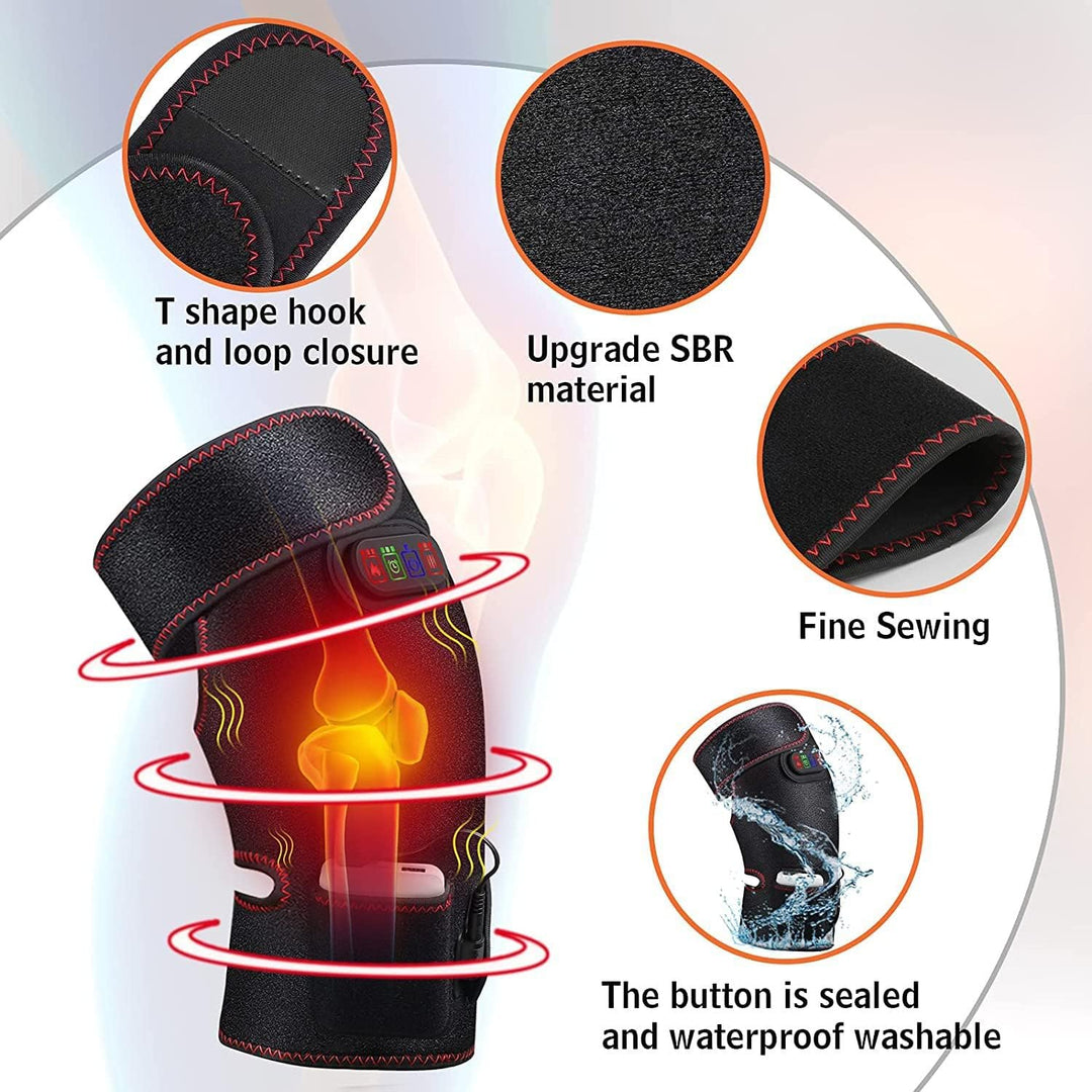 COOLBABY Heating massage knee pad USB portable electric heating massage knee pad hot compress knee pad warm massager - coolbabymalls