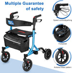 Load image into Gallery viewer, Coolbaby Rollator Walkers with Seat Back Support for Seniors Adults - coolbabymalls
