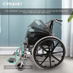 Load image into Gallery viewer, COOLBABY Obesity Wheelchair Enlarged/Widened/Thickened Steel Pipe Manual Wheelchair
