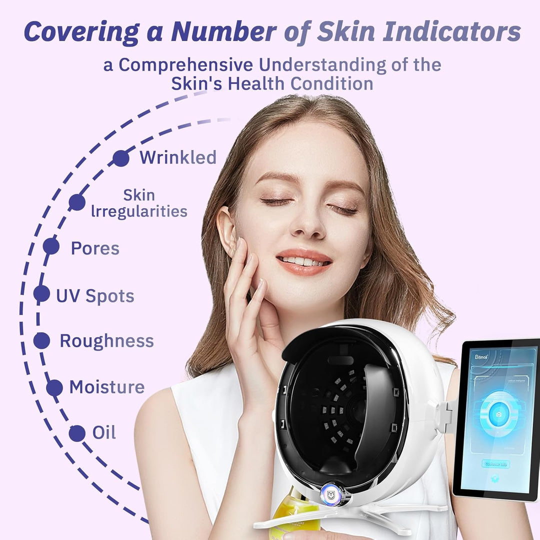 13.3 Inch 3D Digital Skin Analyzer Detector AI Smart Facial Skin Analysis Machine for Beauty Salon - coolbabymalls