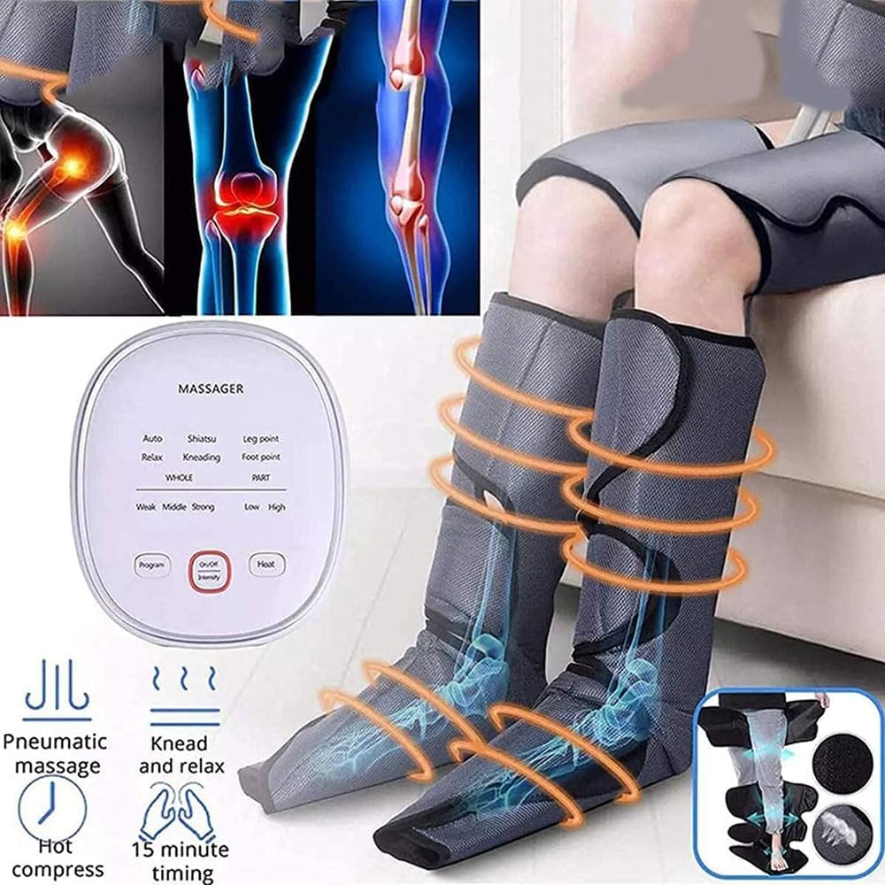 COOLBABY WQSJ-TBAMQ Leg Air Compression Massager with Vibration, Heat, and Circulation Enhancement - coolbabymalls