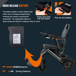 Load image into Gallery viewer, 16kg Light Weight Folding Electric Wheelchair Portable Aluminum Powerchairs Dual Controller Wheelchair Electric
