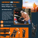 Load image into Gallery viewer, 16kg Light Weight Folding Electric Wheelchair Portable Aluminum Powerchairs Dual Controller Wheelchair Electric
