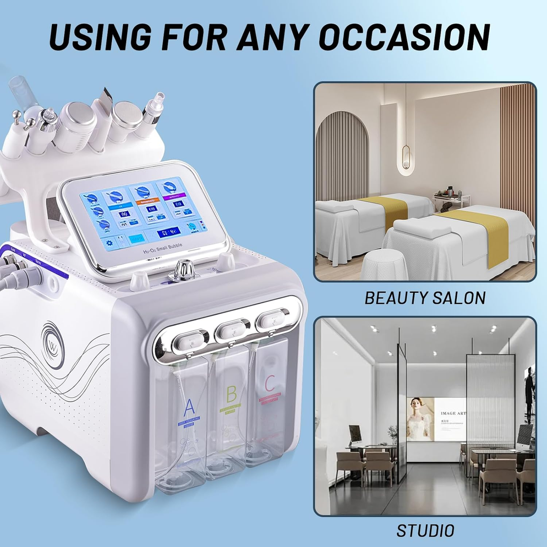 7 in 1 H2O2 Beauty Skin Cleansing Hydrofacial Machine Facial Machine Water Aqua Peeling for Home Use - coolbabymalls