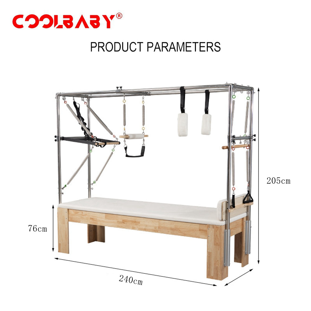 COOLBABY SSZ-GJC01 Pilates Reformer Solid Wood Loft Bed - COOLBABY