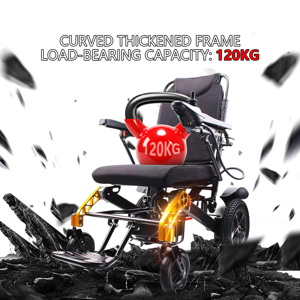 Foldable Electric Wheelchair for Adults, 265lbs Capacity, 500W Motor & Detachable Lithium Battery for Seniors Portable Airline Approved - coolbabymalls