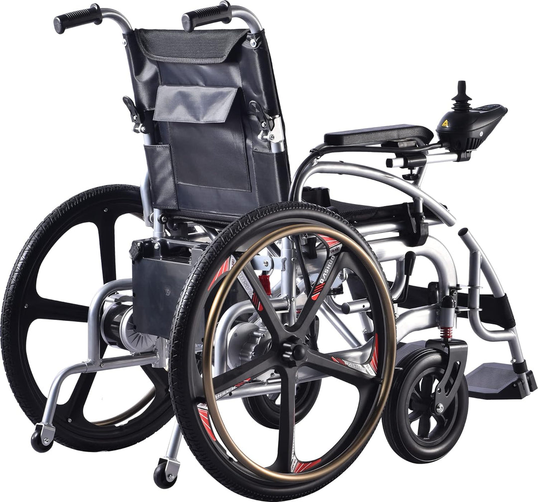 COOLBABY ZZR-E310D-BLK: Portable 24-Inch Electric Wheelchair for Adults and the Elderly - coolbabymalls