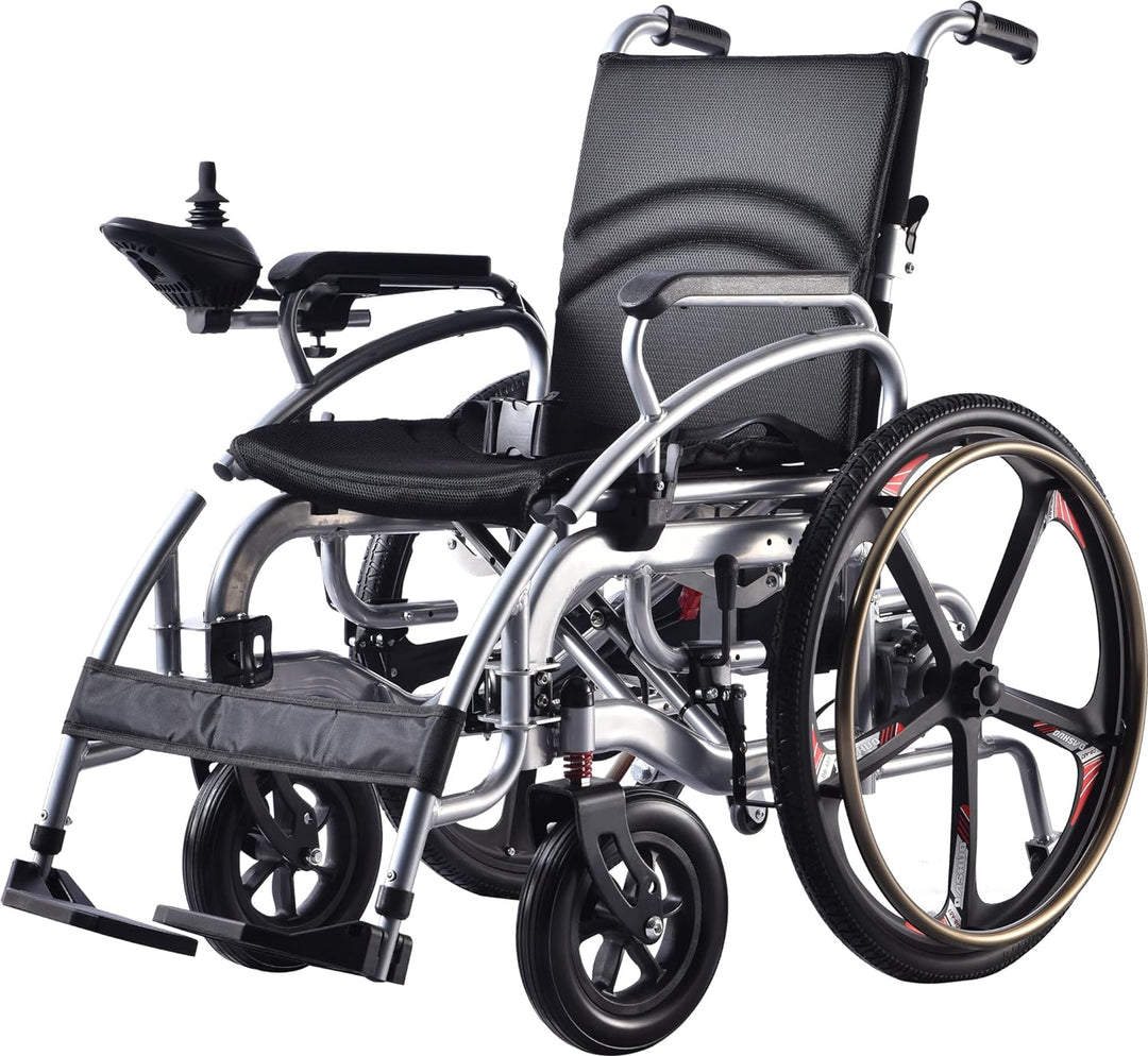 COOLBABY ZZR-E310D-BLK: Portable 24-Inch Electric Wheelchair for Adults and the Elderly - coolbabymalls