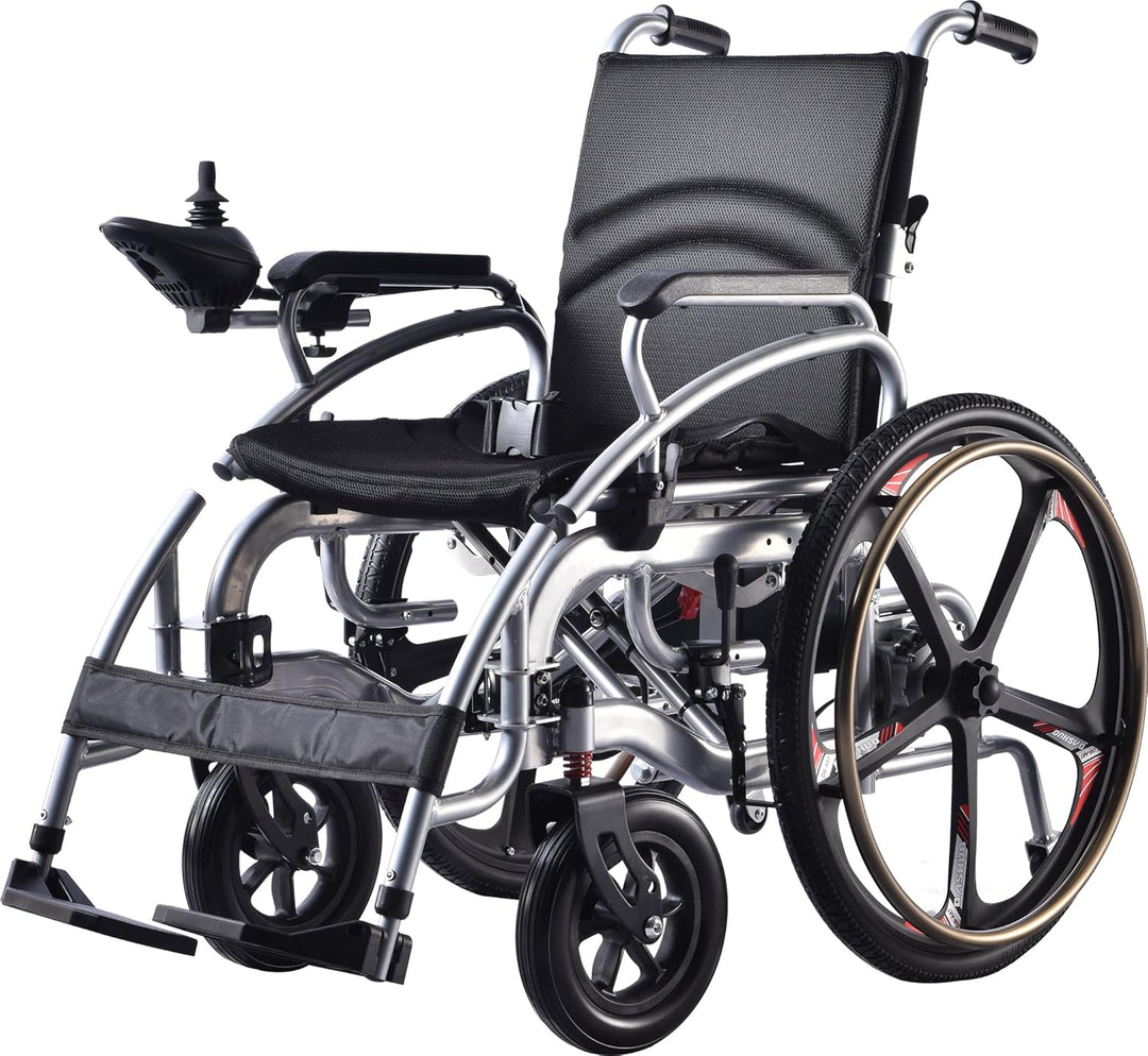 COOLBABY ZZR-E310D-OR:  Portable 24-Inch Electric Wheelchair for Adults and the Elderly