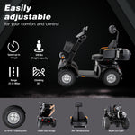 Load image into Gallery viewer, COOLBABY 4-Wheel Electric Mobility Scooter For Elders Model: DJD - coolbabymalls
