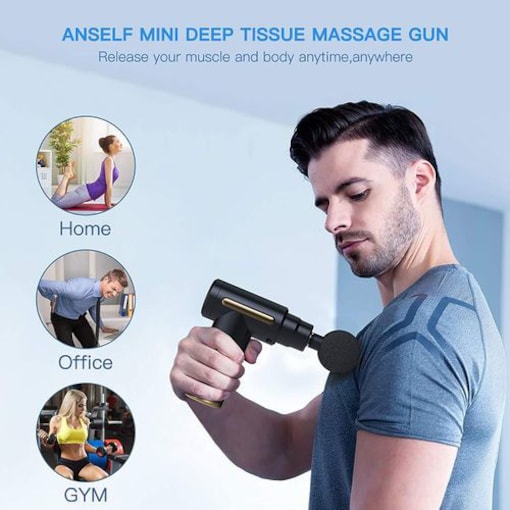 Padom Massage Gun for Pain Relief with 4 Massage Heads, 6 Speed - 1800mAh - coolbabymalls