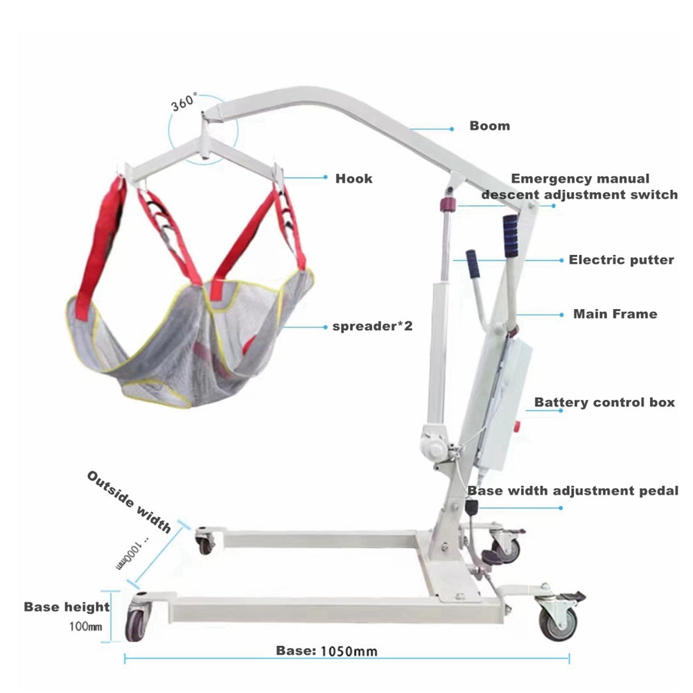 COOLBABY Electric Lift Paralyzed Elderly Care Lift Disabled Patient Lift Electric Patient Lift for Home Hospitals and Nursing Home Facilities - coolbabymalls