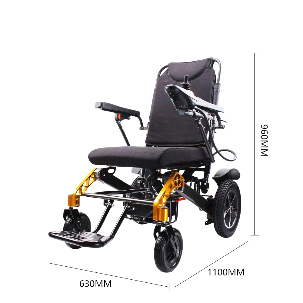 Foldable Electric Wheelchair for Adults, 265lbs Capacity, 500W Motor & Detachable Lithium Battery for Seniors Portable Airline Approved - coolbabymalls